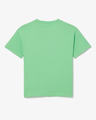 T-shirt coton badge contrasté