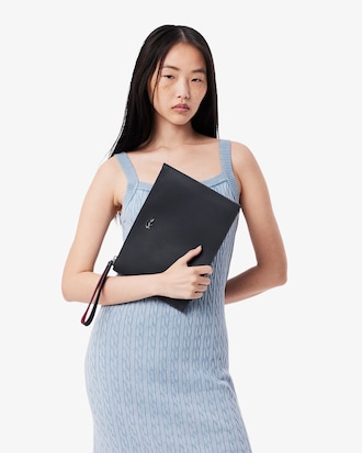 Pochette Anna en toile enduite piqu&eacute;e