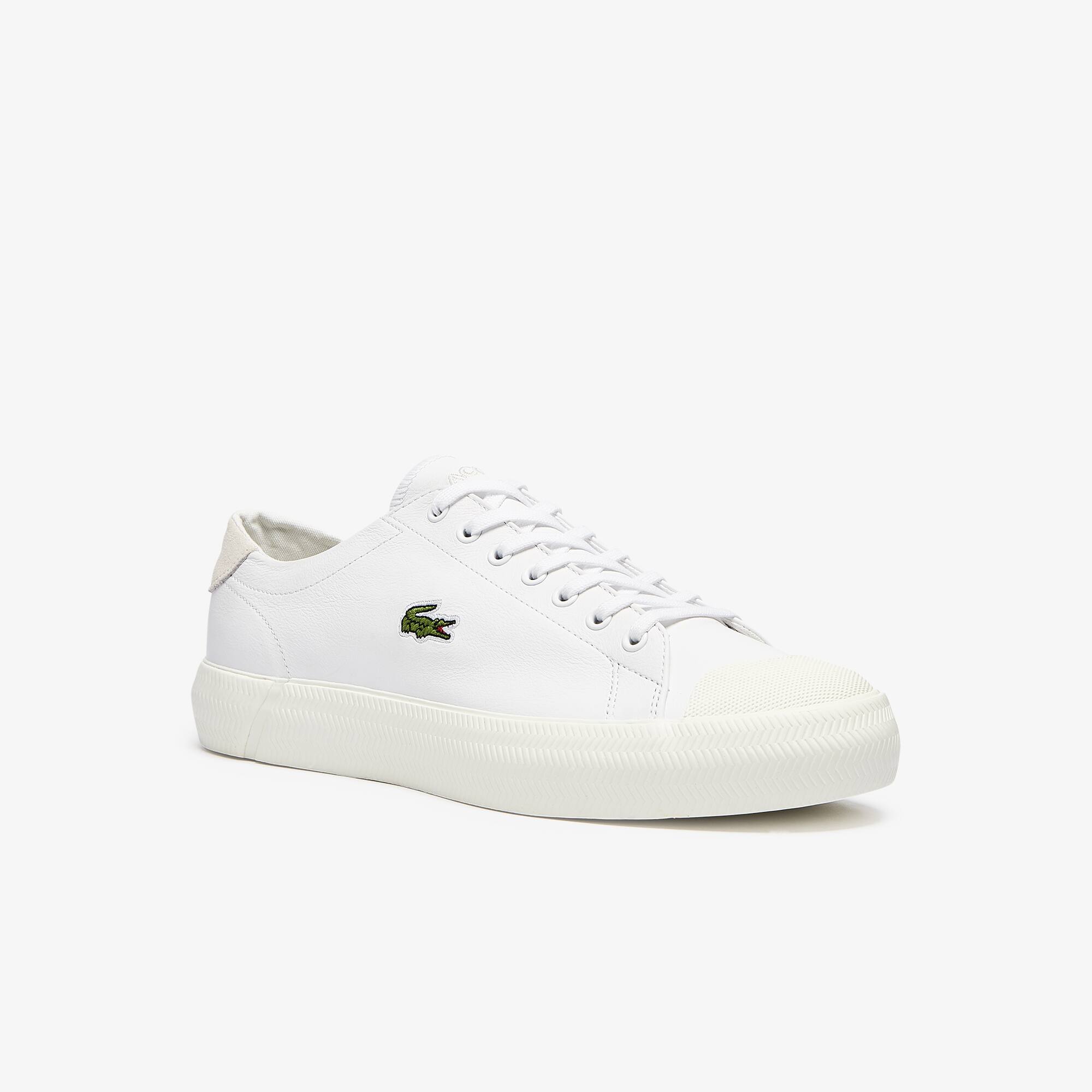 Lacoste Sneakers Gripshot homme en cuir Taille 40 Blanc/beige