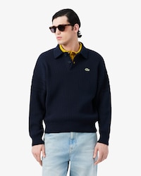 Pull col polo coton fabriqu&eacute; en France