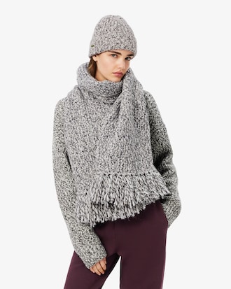 &Eacute;charpe maille moulin&eacute;e laine m&eacute;lang&eacute;e