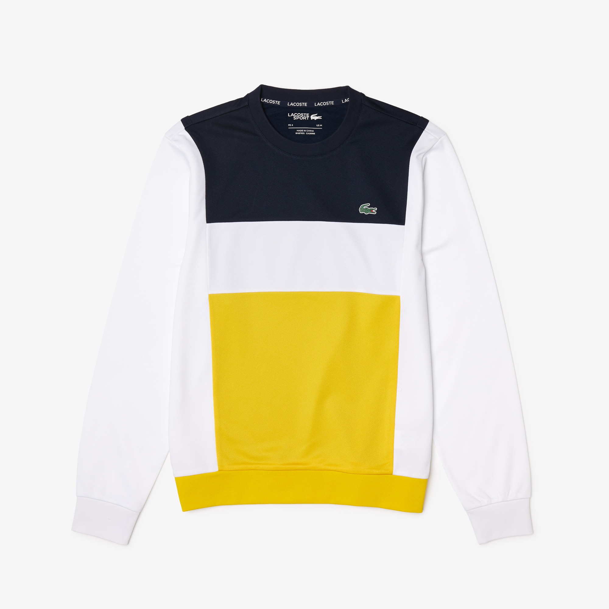 lacoste pull jaune