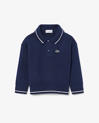 Polo manches longues coton et laine