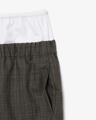 Mini-jupe bi-mati&egrave;re laine D&eacute;fil&eacute;