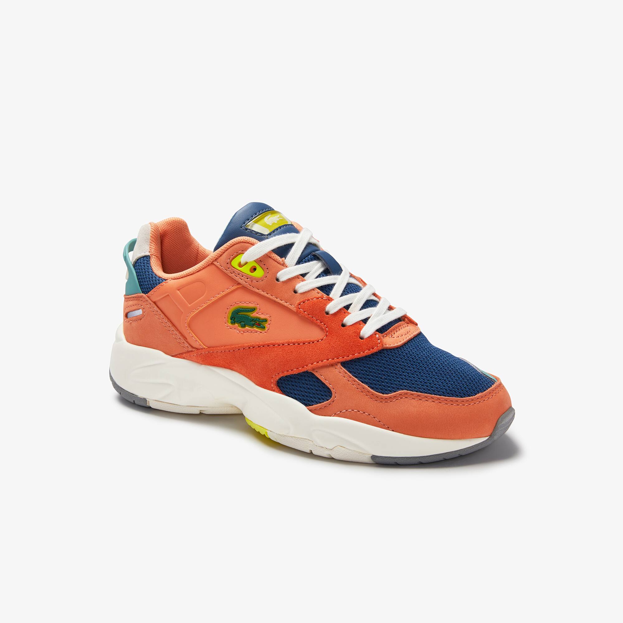 Lacoste Sneakers Storm 96 LO femme en mesh et cuir Taille 40.5 Pnk/dk Blu