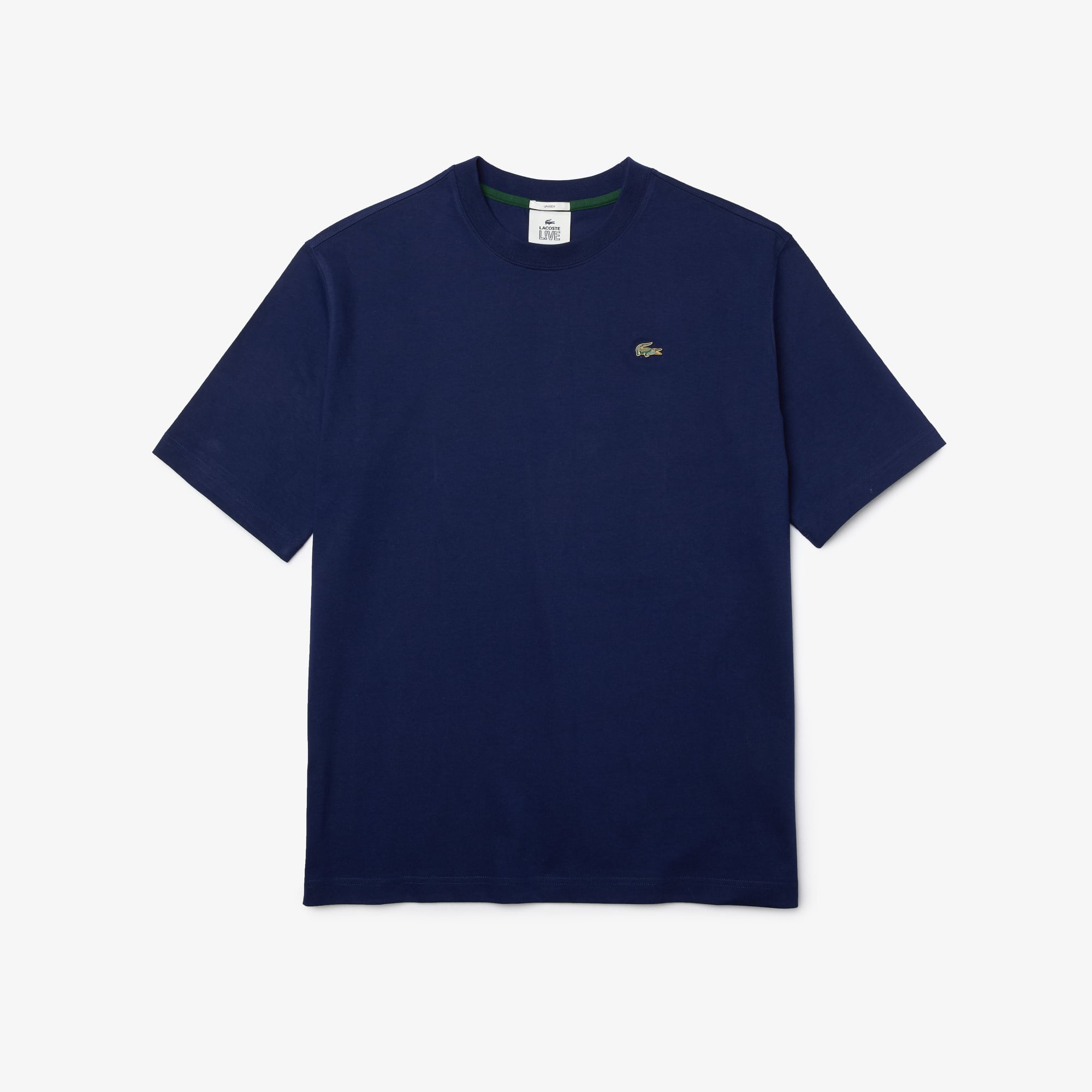 T-shirt unisexe Lacoste LIVE ample en coton uni Taille 3 - S Bleu