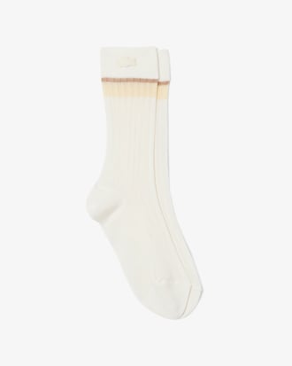 Chaussettes côtelées transparentes Défilé