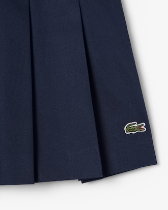 Jupe courte plissée en coton stretch