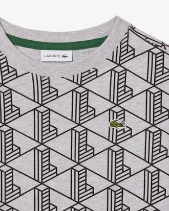 T-shirt coton imprimé monogramme