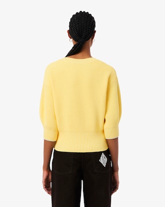 Pull col rond coton
