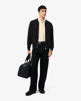 Bomber maille laine m&eacute;lang&eacute;e