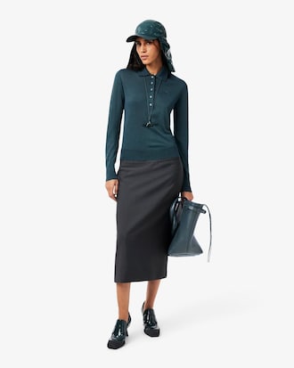 Pull col polo laine m&eacute;rinos D&eacute;fil&eacute;