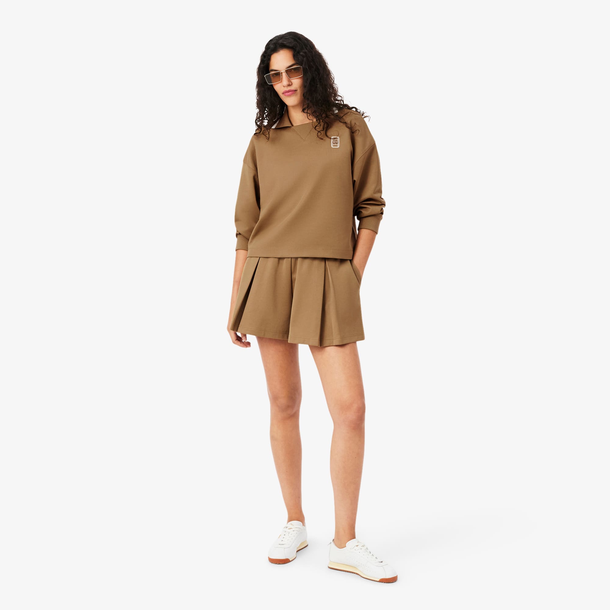 Lacoste Short interlock Piqué Taille 40 Marron