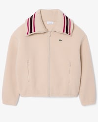 Veste sherpa col c&ocirc;tel&eacute; ray&eacute; oversize