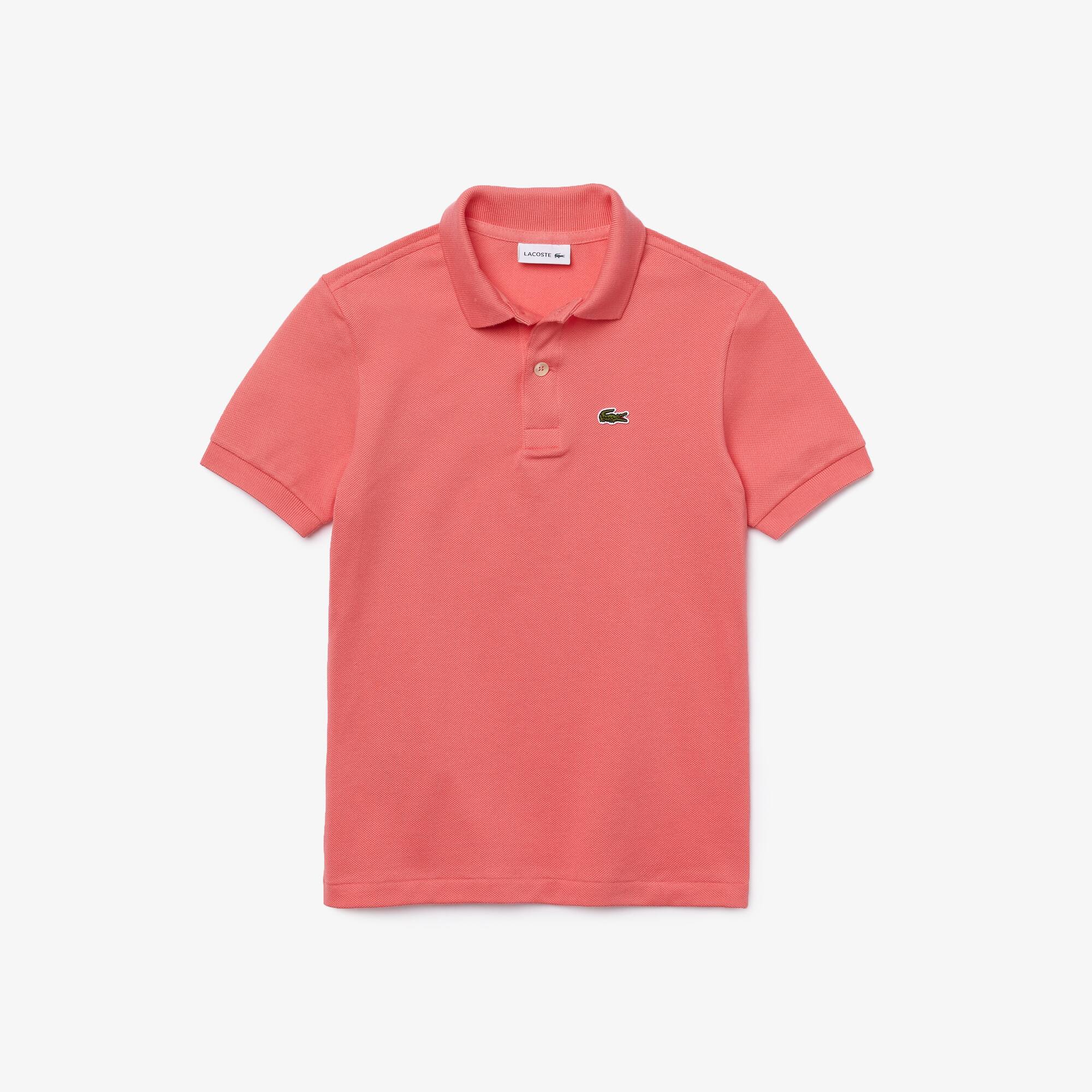 Polo Enfant Lacoste regular fit en petit piqué uni Taille 12 ans Rose