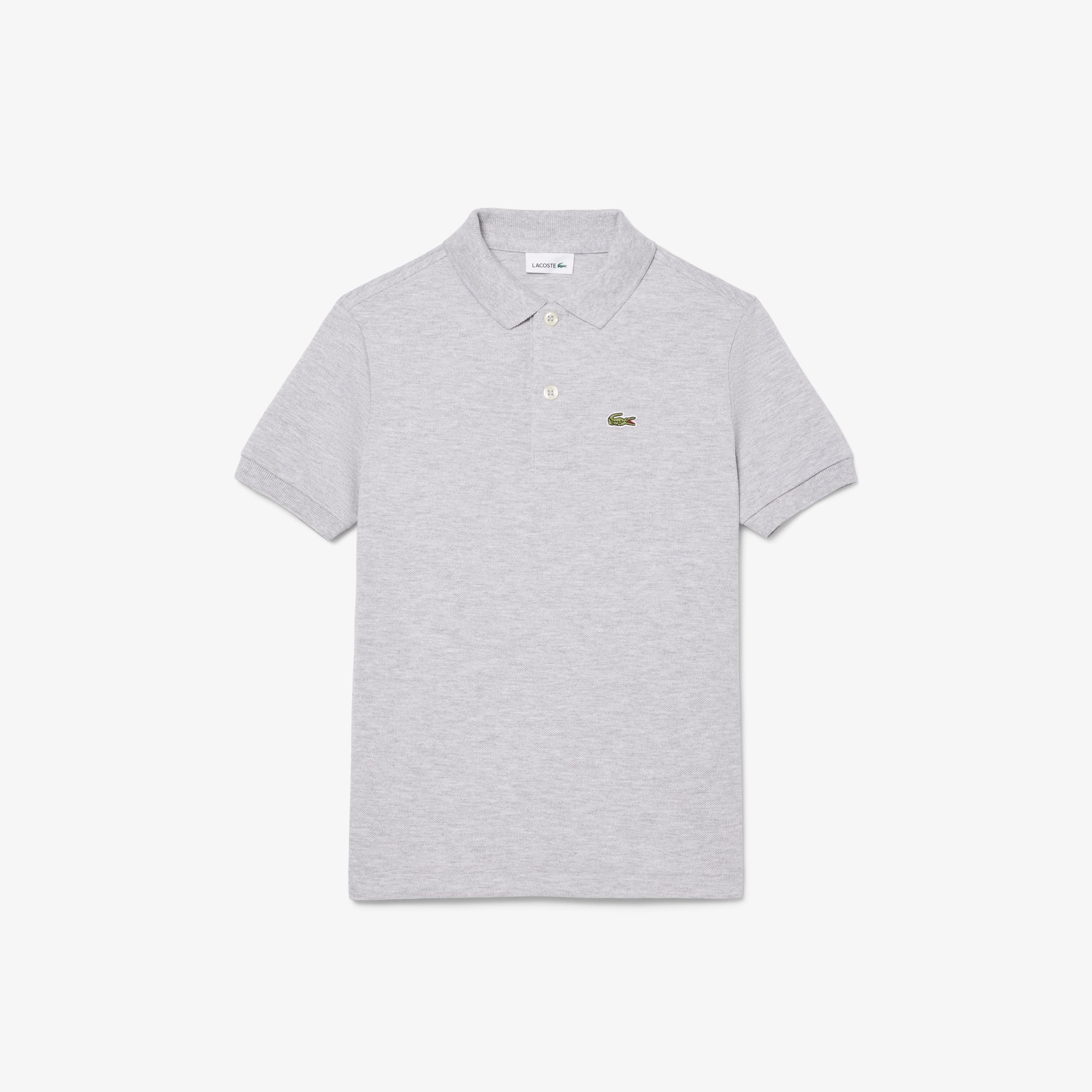 Polo Enfant Lacoste regular fit en petit piqué uni Taille 1 an Gris Chiné