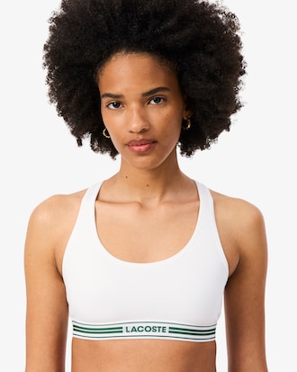 Brassi&egrave;re coton stretch bande contrast&eacute;e