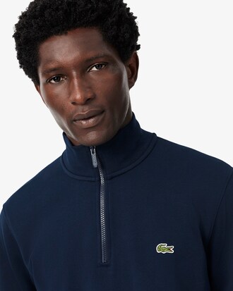 Sweatshirt col montant zipp&eacute; molleton