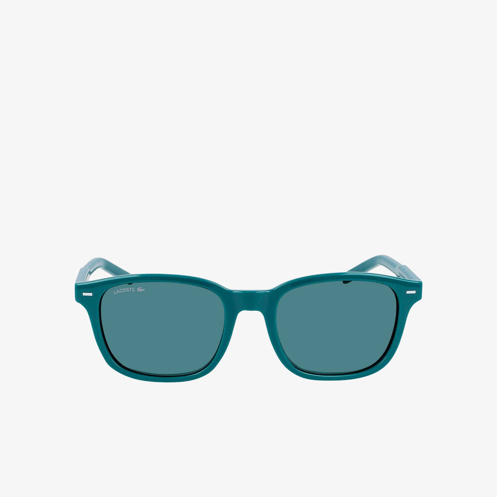 Lacoste Lunettes de Soleil Rectangulaires en Plastique Rubber Line Taille Taille unique Ant Blue