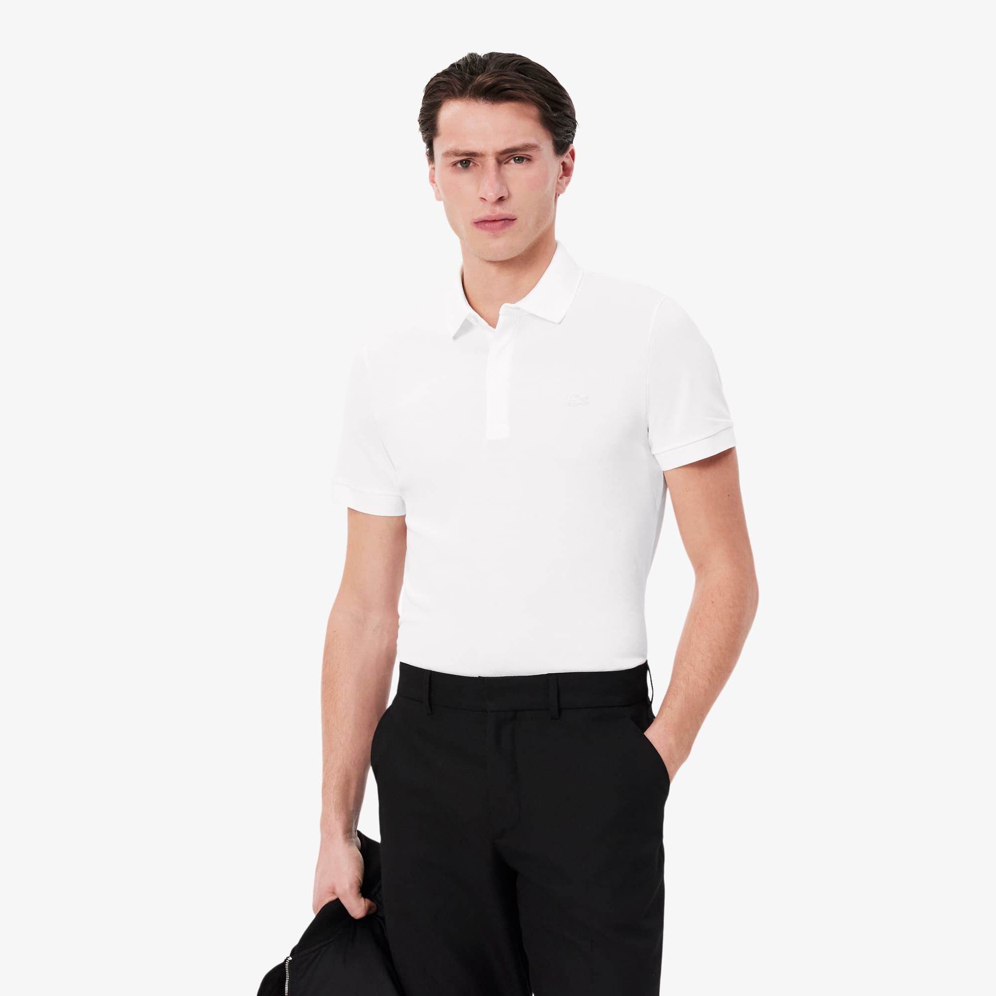 ★LACOSTE★レギュラーフィット ストレッチ コットン パリ ポロ Polo Paris regular fit en Piqué stretch - Polos manches