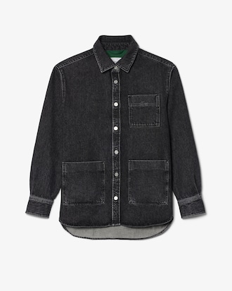 Veste surchemise denim oversize