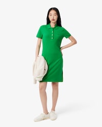 Robe polo slim fit en mini Piqué stretch