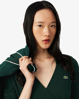 Robe polo portefeuille mini Piqué stretch