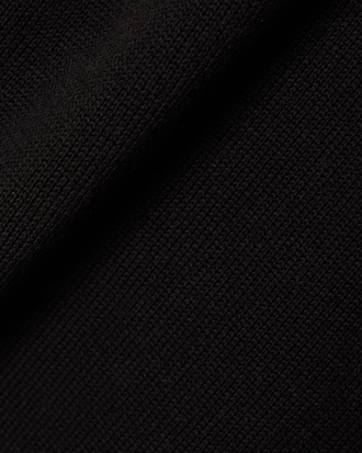 Pull zipp&eacute; coton uni col montant