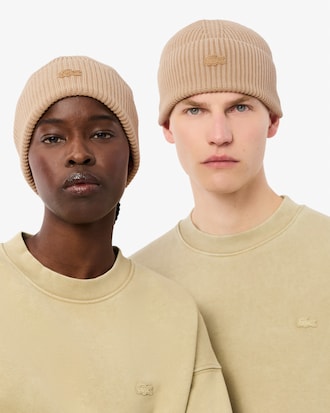 Bonnet coton côtelé effet délavé