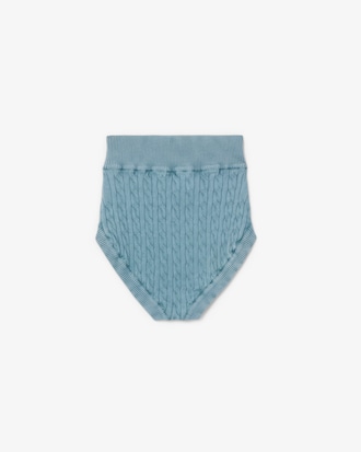 Short court maille torsadée effet délavé