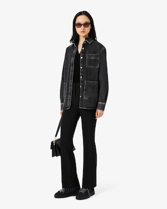 Pantalon flare taille haute