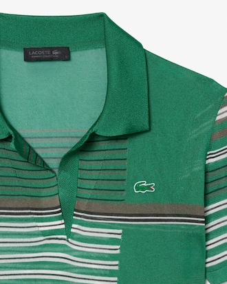 Polo slim fit Piqu&eacute; satin&eacute; ray&eacute; D&eacute;fil&eacute;