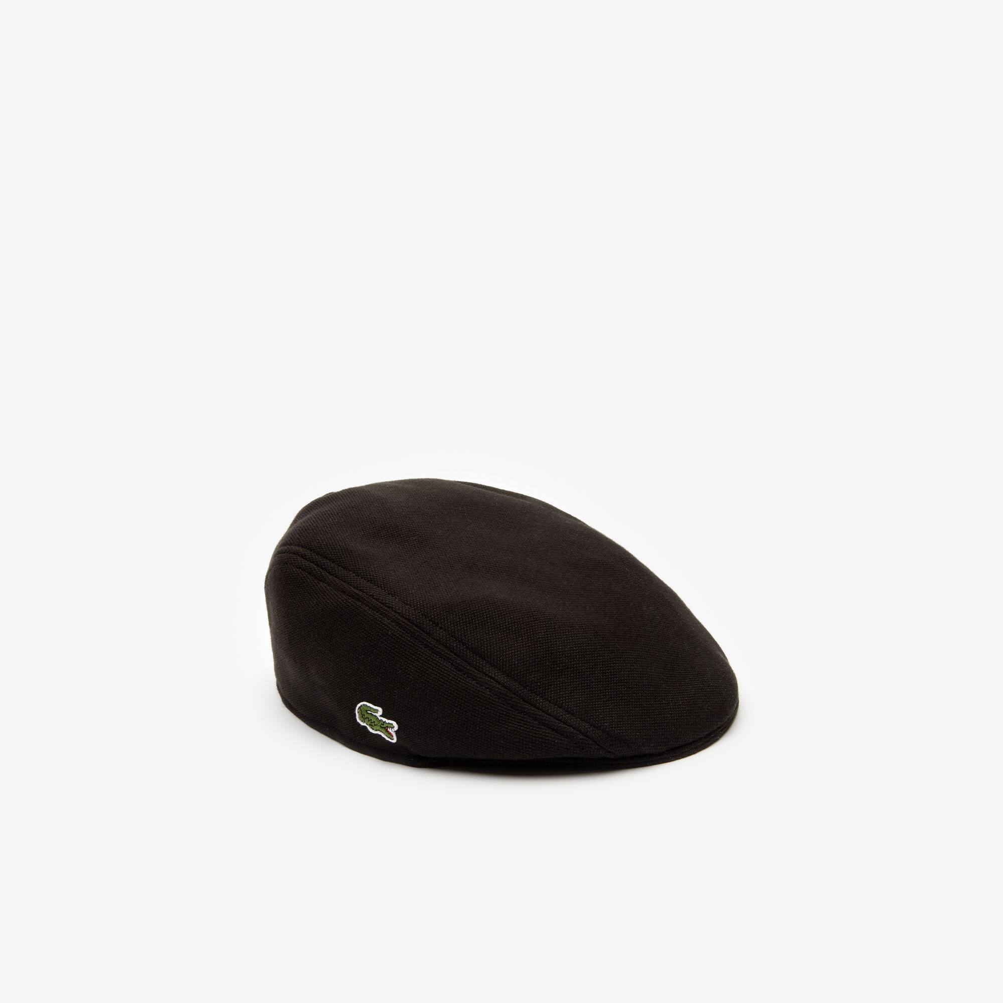 Lacoste Béret en piqué de coton uni Taille S Noir