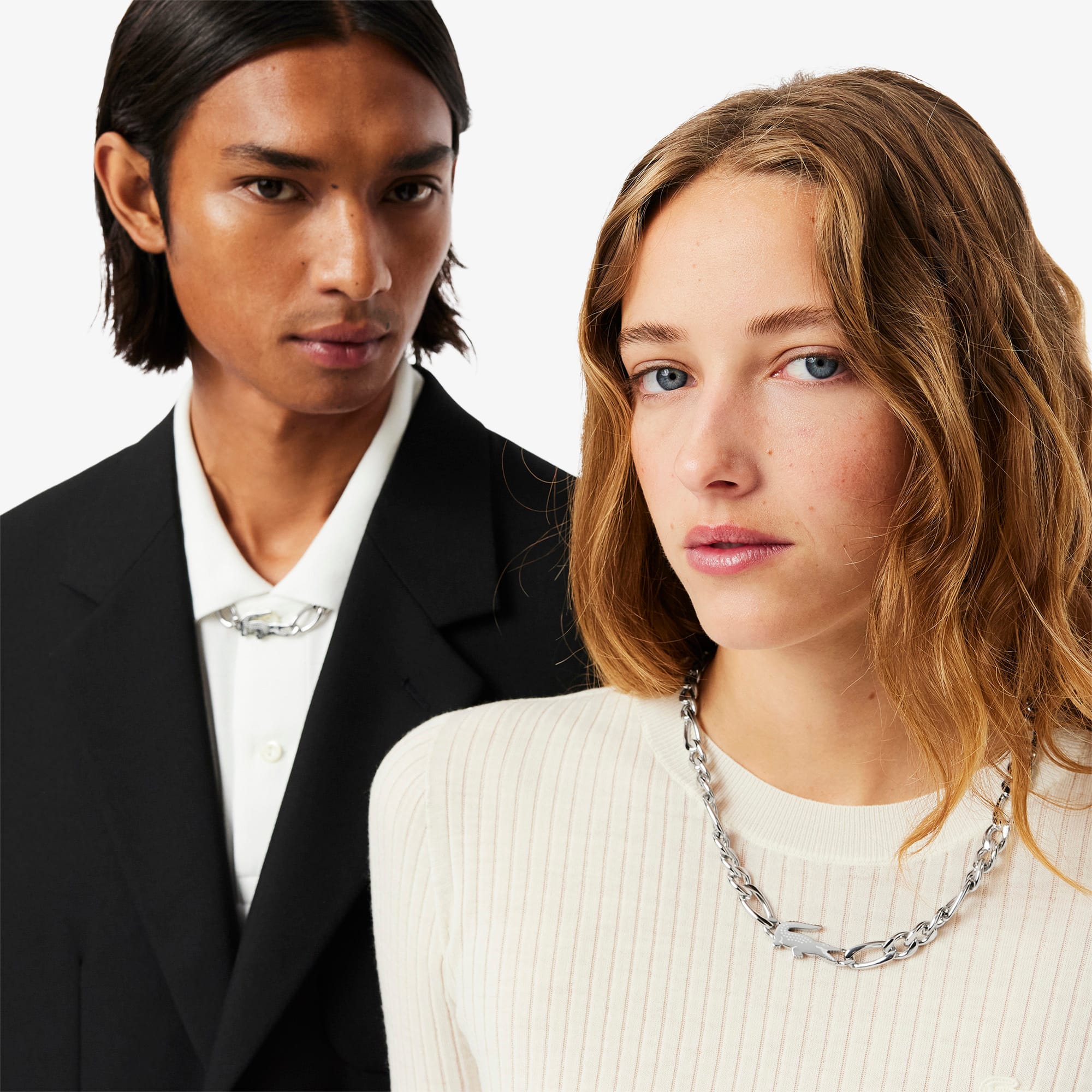 Lacoste☆チェーンネックレス CROCODILE Lacoste Crocodile Chain Bracelet for Women - Stainless Steel