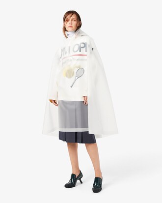 Parka poncho oversize imprim&eacute; D&eacute;fil&eacute;