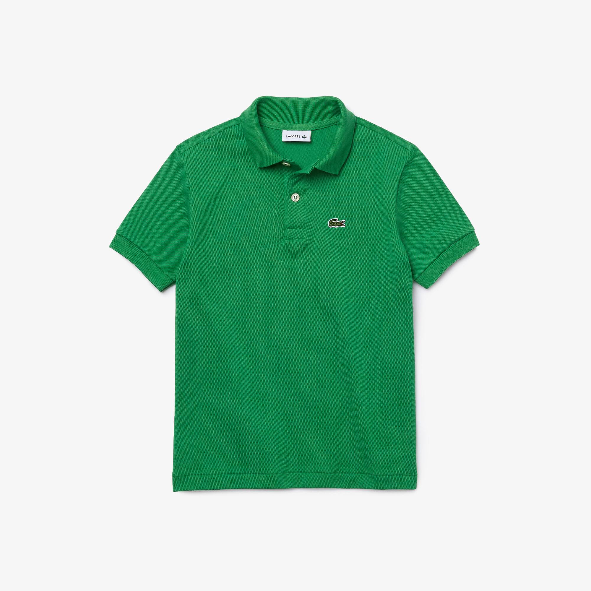 Polo Enfant Lacoste regular fit en petit piqué uni Taille 4 ans Vert