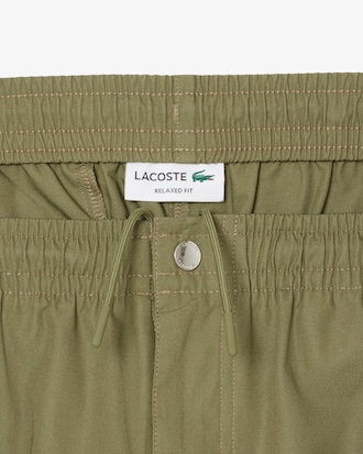 Short relaxed fit popeline