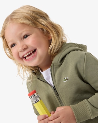 Sweatshirt mixte zipp&eacute; en molleton gratt&eacute;