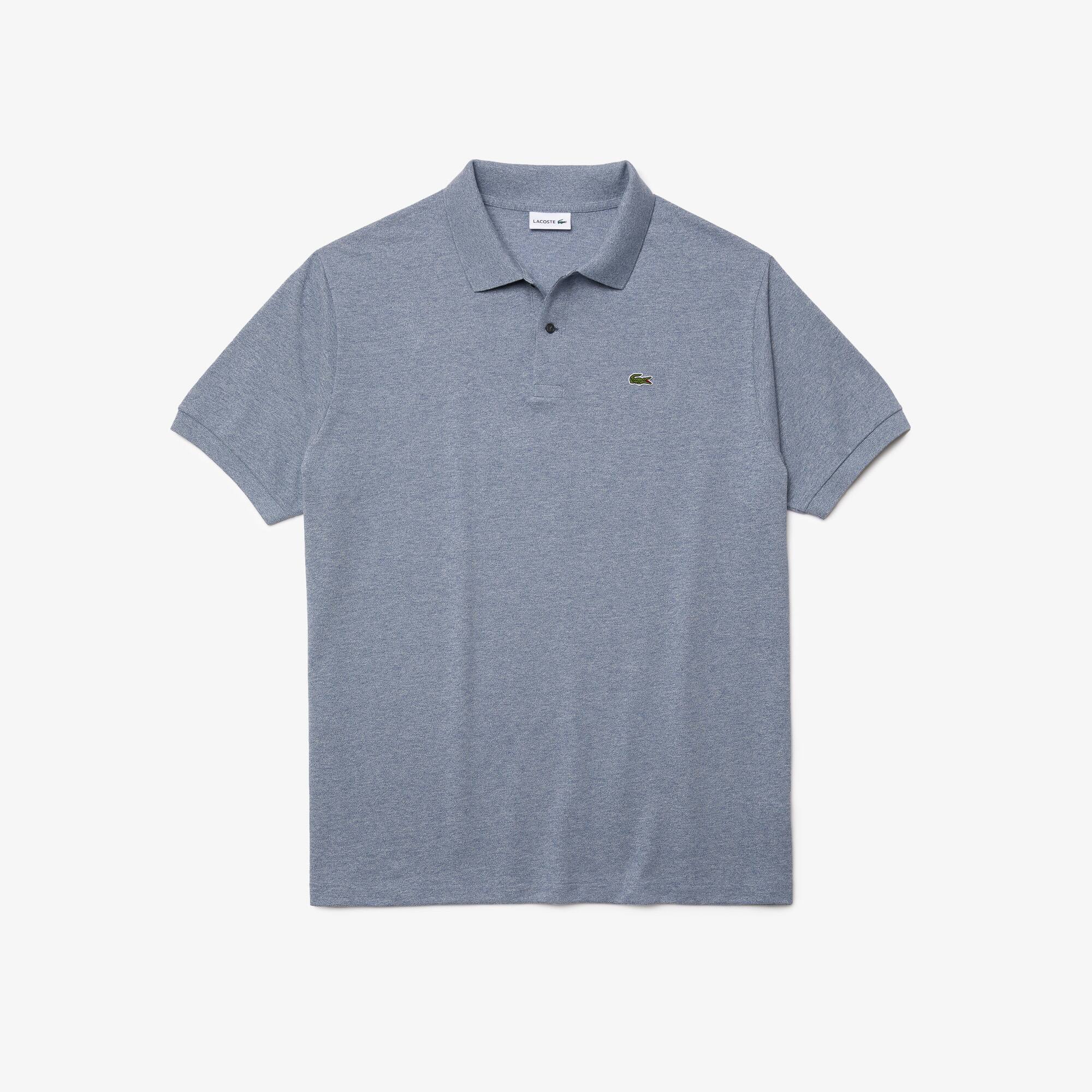 Polo Lacoste Grande Taille en coton uni Taille 13 - 11R Bleu Chiné