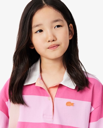 Polo rugby oversize coton ray&eacute;