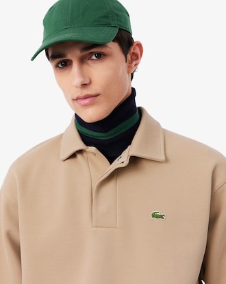 Sweatshirt col polo Piqu&eacute;
