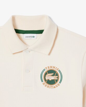Polo interlock avec badge Lacoste