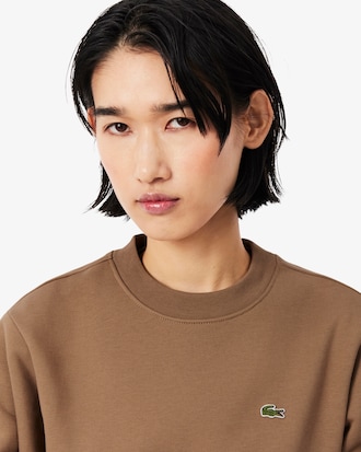 Sweatshirt relaxed fit col rond molleton