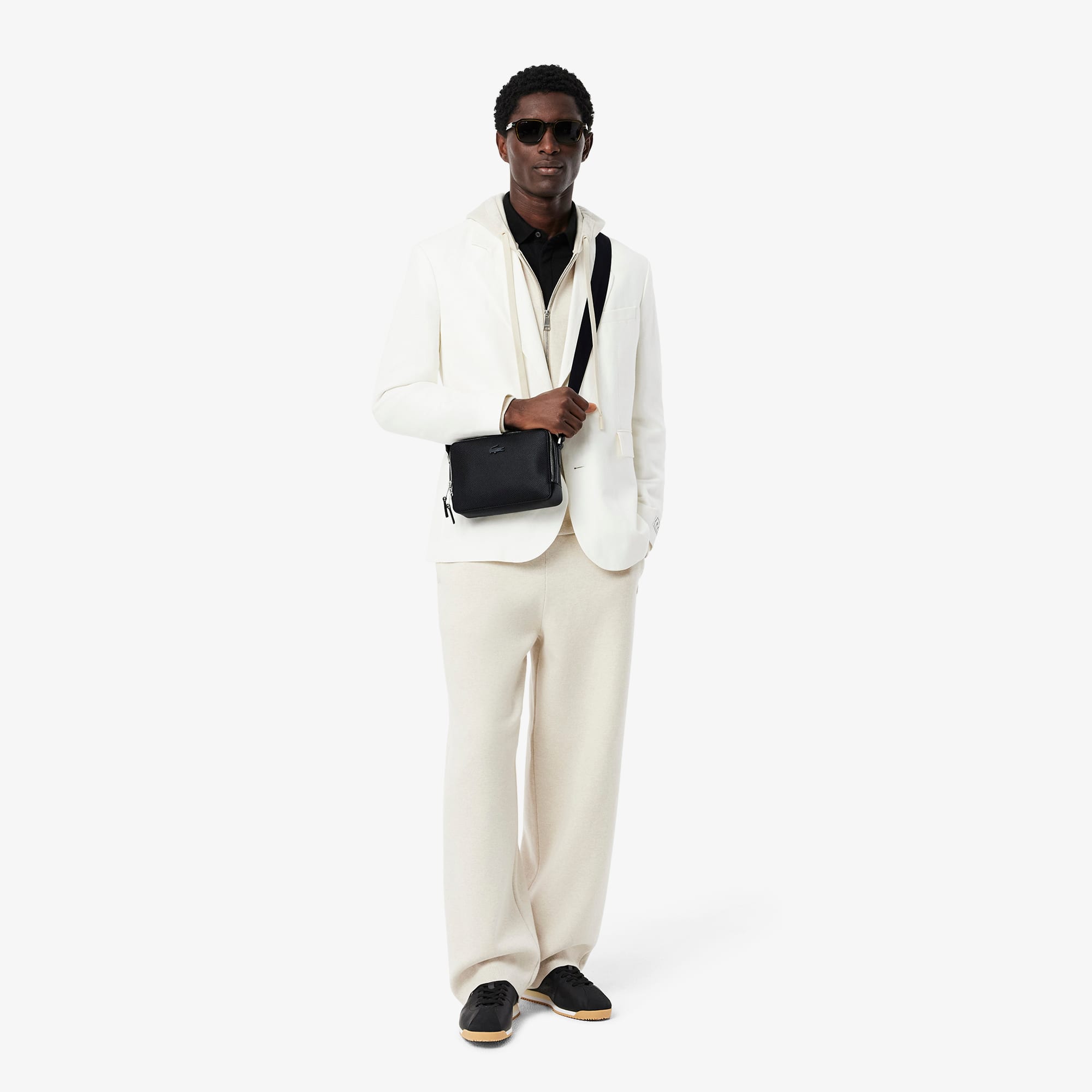 【LACOSTE】Chantaco Small Reporter Bag★男女共用★送料関税込 Petit sac reporter Chantaco en cuir - Sacoches & Pochettes