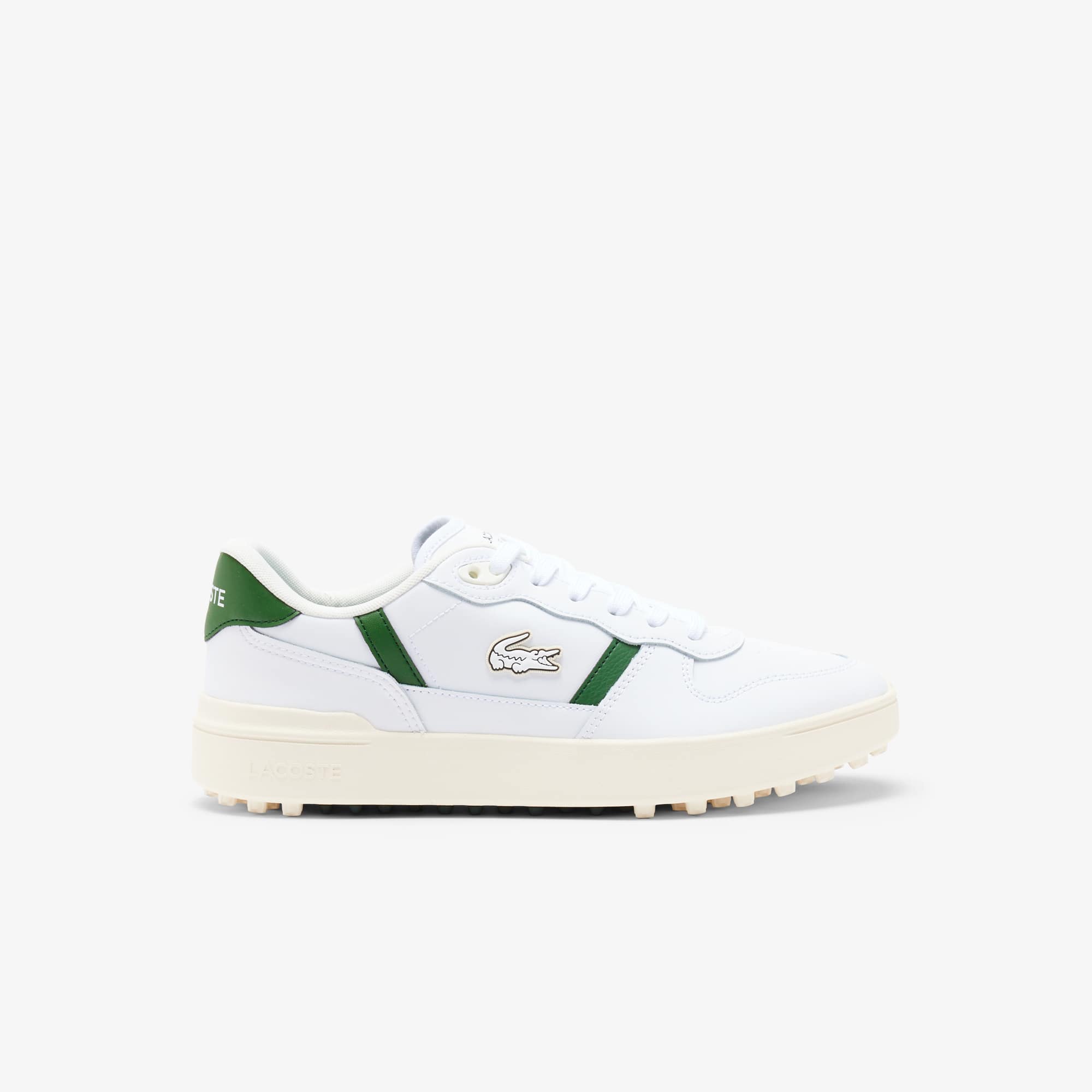 Lacoste Chaussures de golf T-Clip Golf homme en cuir Taille 42.5 Blanc/vert