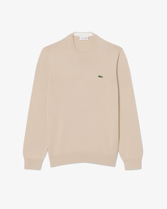 Pull coton uni col rond