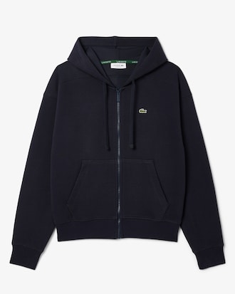 Sweatshirt à capuche zippé en Piqué