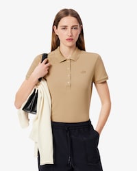 Polo L.12.D slim fit en mini piqu&eacute; stretch