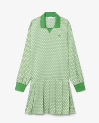 Robe polo pliss&eacute;e satin