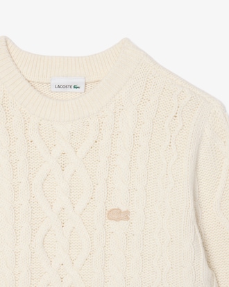 Pull col rond coton et laine